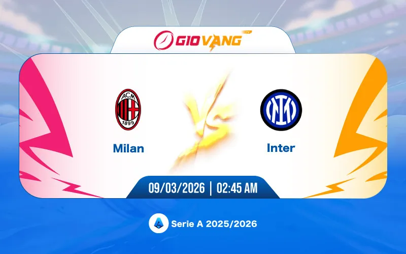 Soi kèo AC Milan vs Inter Milan 02h45 ngày 09/3/2026 – Serie A